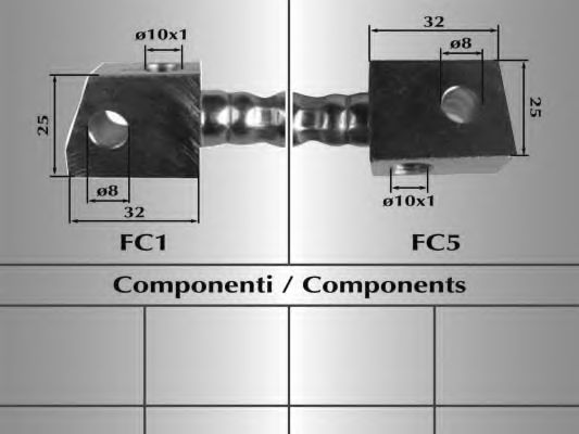 Тормозной шланг MALÒ 80075