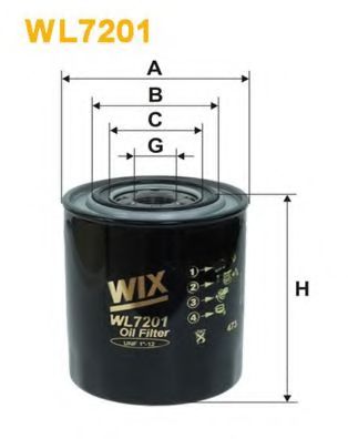Масляный фильтр WIX FILTERS WL7201