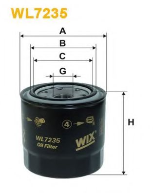 Масляный фильтр WIX FILTERS WL7235