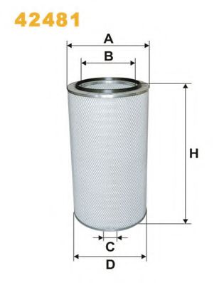 Воздушный фильтр WIX FILTERS 42481