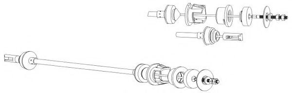 Трос, управление сцеплением CEF CT01148