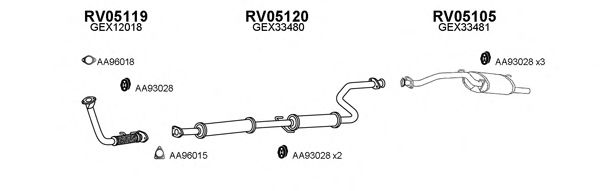 Система выпуска ОГ VENEPORTE 050044