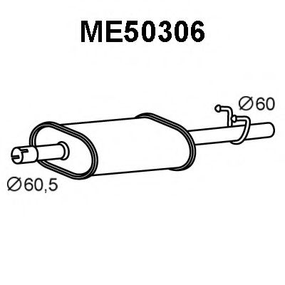 Глушитель выхлопных газов конечный VENEPORTE ME50306