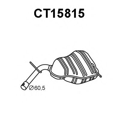 Глушитель выхлопных газов конечный VENEPORTE CT15815