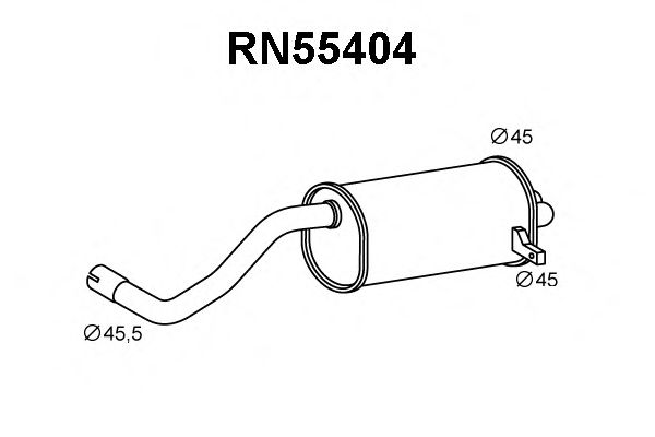 Глушитель выхлопных газов конечный VENEPORTE RN55404