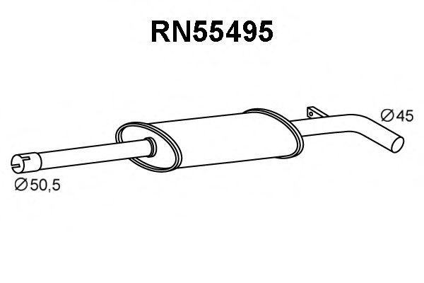 Предглушитель выхлопных газов VENEPORTE RN55495