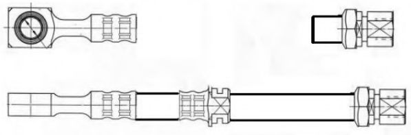 Тормозной шланг WOKING G1900.50