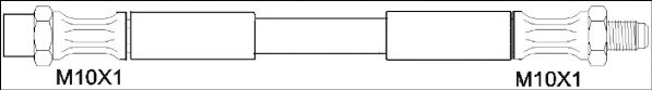 Тормозной шланг WOKING G1901.55