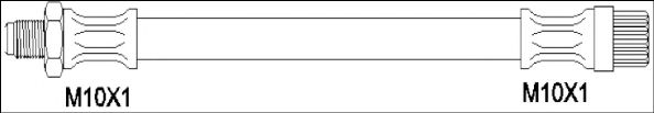 Тормозной шланг WOKING G1924.02