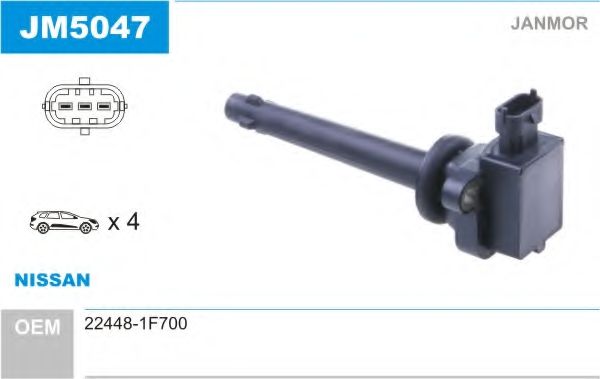 Катушка зажигания JANMOR JM5047
