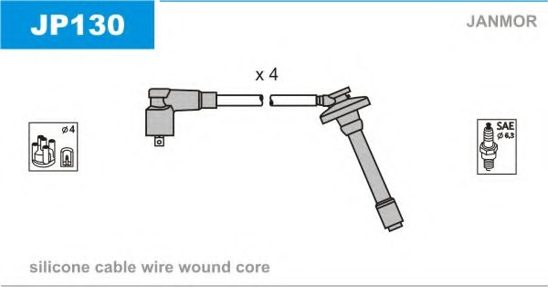 Комплект проводов зажигания JANMOR JP130