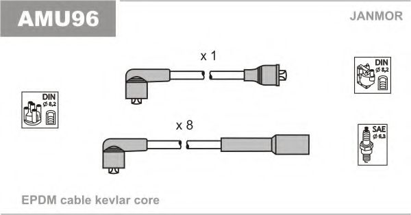 Комплект проводов зажигания BOSCH 09612