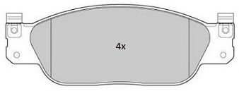 Комплект тормозных колодок, дисковый тормоз FREMAX FBP-1790