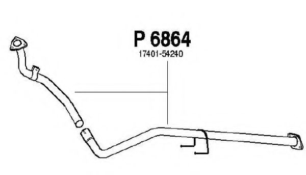 Труба выхлопного газа FENNO P6864