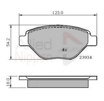 Комплект тормозных колодок, дисковый тормоз COMLINE ADB01159