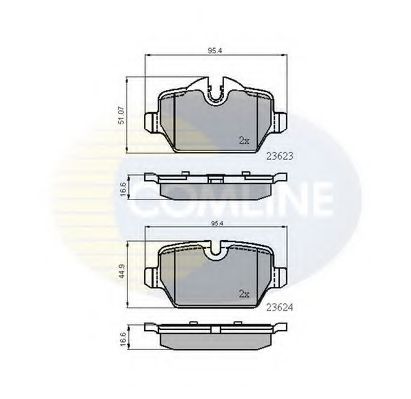 Комплект тормозных колодок, дисковый тормоз COMLINE CBP01710