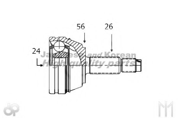 Шарнирный комплект, приводной вал ASHUKI MA-4002I