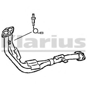 Труба выхлопного газа KLARIUS 301190