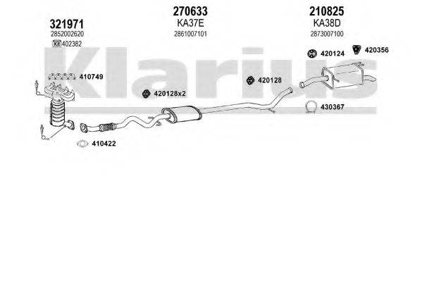 Система выпуска ОГ KLARIUS 500014E