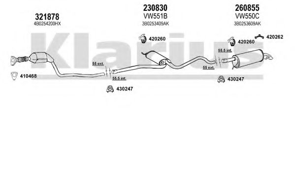 Система выпуска ОГ KLARIUS 931278E