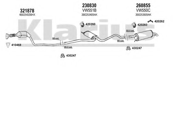 Система выпуска ОГ KLARIUS 931281E