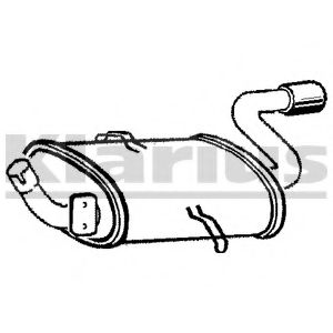 Глушитель выхлопных газов конечный KLARIUS VO406H