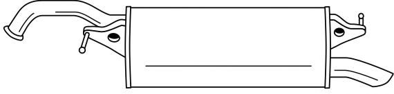 Глушитель выхлопных газов конечный MTS 60725