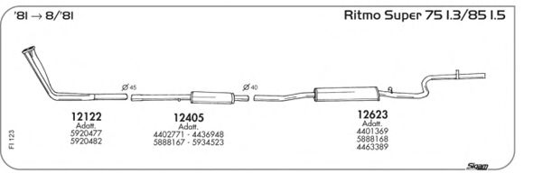 Система выпуска ОГ SIGAM FI123