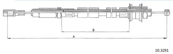 Трос, управление сцеплением CABOR 10.3291