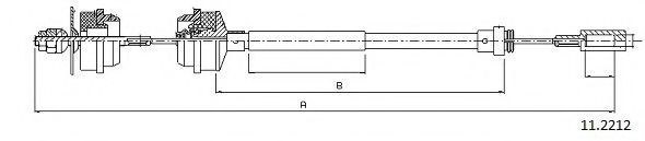 Трос, управление сцеплением CABOR 11.2212
