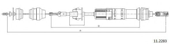 Трос, управление сцеплением CABOR 11.2283