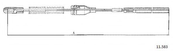 Трос, стояночная тормозная система CABOR 11.583