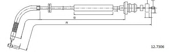 Тросик газа CABOR 12.7306