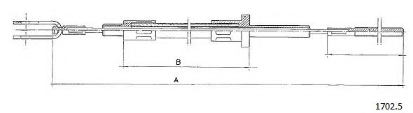 Трос, управление сцеплением CABOR 17025