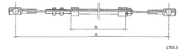 Тросик газа CABOR 1703.3