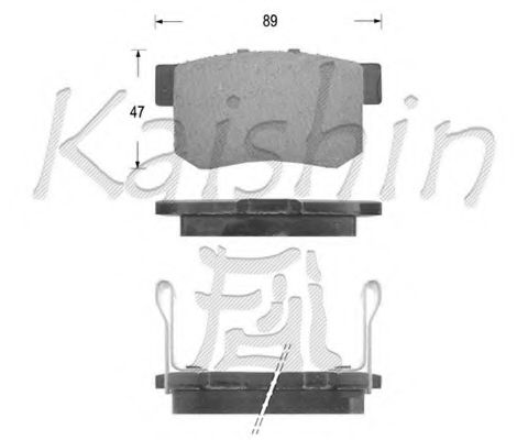 Комплект тормозных колодок, дисковый тормоз KAISHIN FK5066