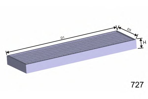 Фильтр, воздух во внутренном пространстве MISFAT HB503