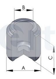 Поршень, корпус скобы тормоза ERT 150576-C