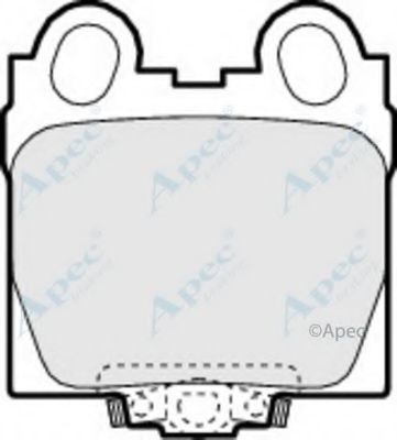 Комплект тормозных колодок, дисковый тормоз APEC braking PAD1126