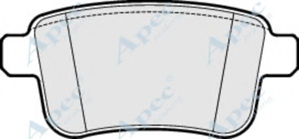 Комплект тормозных колодок, дисковый тормоз APEC braking PAD1657