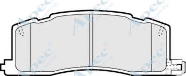 Комплект тормозных колодок, дисковый тормоз APEC braking PAD754