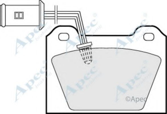 Комплект тормозных колодок, дисковый тормоз APEC braking PAD355