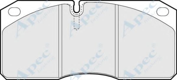 Комплект тормозных колодок, дисковый тормоз APEC braking PAD955