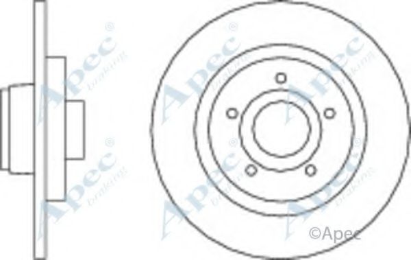 Тормозной диск APEC braking DSK2714