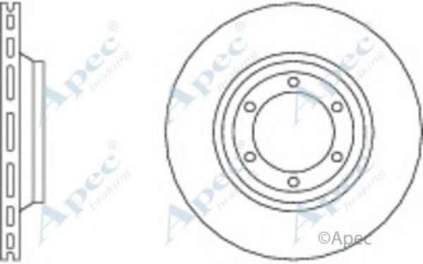 Тормозной диск APEC braking DSK597