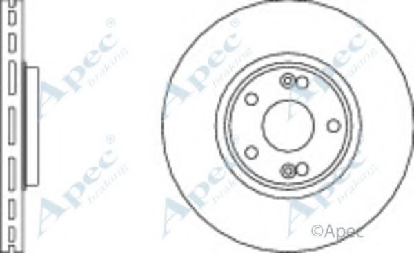 Тормозной диск APEC braking DSK2102