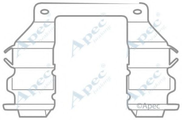 Комплектующие, тормозные колодки APEC braking KIT1029