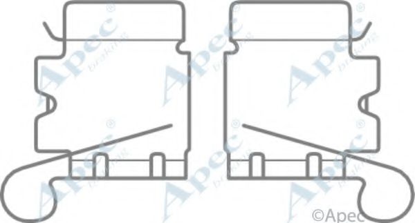 Комплектующие, тормозные колодки APEC braking KIT1059