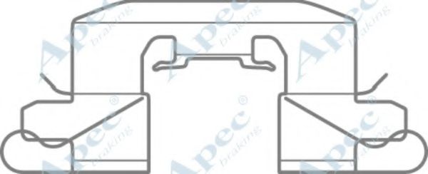 Комплектующие, тормозные колодки APEC braking KIT1080