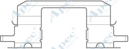 Комплектующие, тормозные колодки APEC braking KIT1139